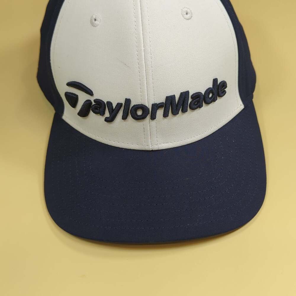 TaylorMade RBZ 1R Nylon Adjustable Strap Back Hat Cap White Blue Golf Outdoors